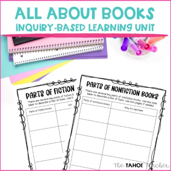 Preview of All About Books Text Features Inquiry-Based Learning Unit