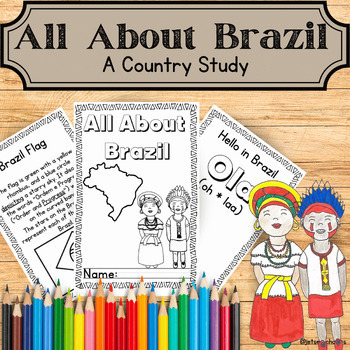 Preview of Brazil Country Study Mini Book (Reading Comprehension Context Clues and Craft)