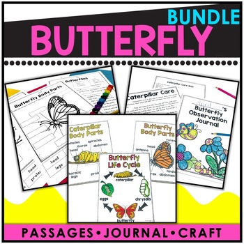 Preview of All About Butterflies, Life Cycle Of A Butterfly, Caterpillar Life Cycle Bundle