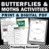 Butterflies and Moths 4th 5th Grade Science Sub Plans Midd