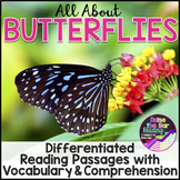 All About Butterflies Reading Passages & Activities | Butt