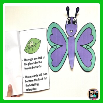 All About Butterfly Life Cycle Craft & Flip Book by Fun Learning With Us
