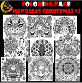 All About CHRISTMAS #3 MANDALA Coloring Pages- {AAA}