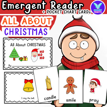 Preview of All About CHRISTMAS Emergent Reader Pocket Charts ELA Activities NO PREP