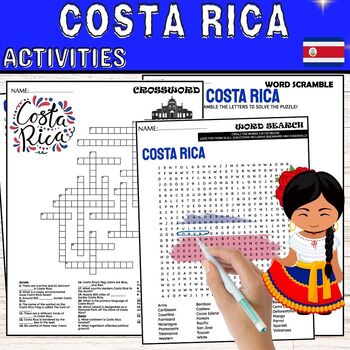 Preview of All About COSTA RICA ACTIVITIES,History,Geography, Landmarks,PUZZLES