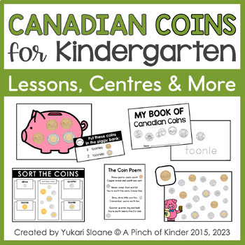 canadian coins for kindergarten centres printables more tpt