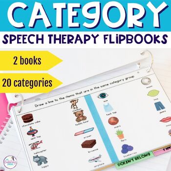 Preview of Categories Speech Therapy Activities Flipbooks for Vocabulary & Language
