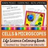 Cells and Microscopes Coloring Book & Reading Passages | P