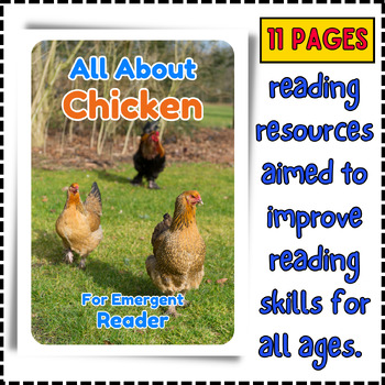 Preview of All About Chicken - Early Emergent Reader eBook & PDF Printable Reading