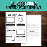 All About China Country Research Poster | Printable Template