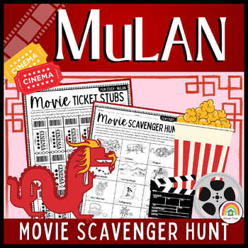 Preview of All About China: MULAN Movie Scavenger Hunt Activity / Guide