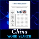 All About China Word Search Puzzle