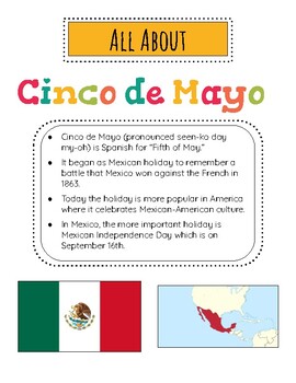 Preview of All About Cinco de Mayo Handout/Teacher Guide