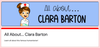 All About... Clara Barton! (Self-Grading Google Form) by For the Love