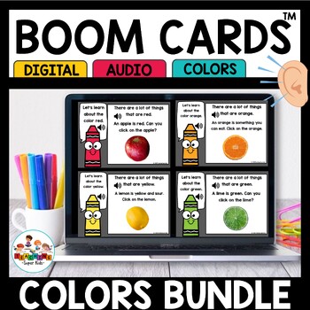 Preview of All About Colors Bundle Boom Cards