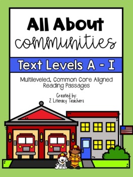 Preview of All About Communities: CCSS Aligned Leveled Passage and Activities Levels A - I