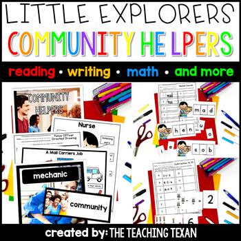 Preview of All About Community Helpers, Activities | Non-Fiction Literacy, Math, Science