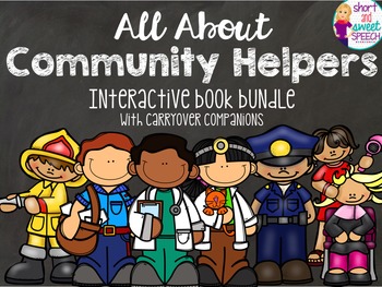 Preview of All About Community Helpers: Interactive Book Bundle and Carryover Companions