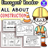 All About Construction Emergent Reader Vocab Kindergarten 