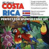 All About Costa Rica Country Study Reading and Slideshow +