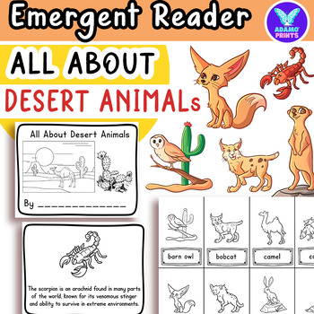 Preview of All About DESERT ANIMALS Emergent Reader Kindergarten - Third Grade Mini Books