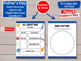 All About Dad Father's Day Printable, Personalized Father'