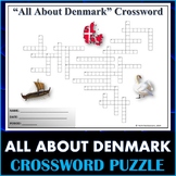 All About Denmark - Crossword Puzzle Activity Worksheet