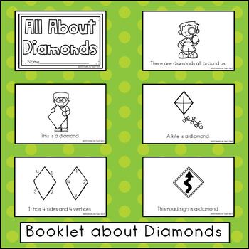 All About Diamonds | 2D Shapes | Booklet | Worksheet | Math | Rhombus