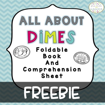 Preview of All About Dimes Foldable Book FREEBIE