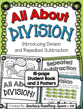 Preview of All About Division  |  Intro to Division Repeated Subtraction Book and Posters