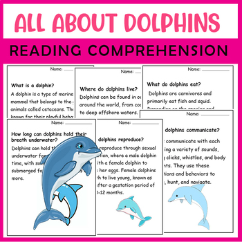 All About Dolphin| Dolphin life cycle | Science Reading Comprehensions