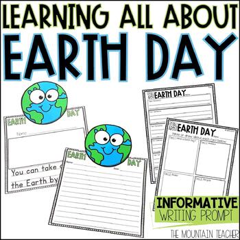 Preview of All About Earth Day Craft and April Writing Prompt for Earth Day Bulletin Board