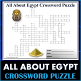 All About Egypt - Crossword Puzzle Activity Worksheet