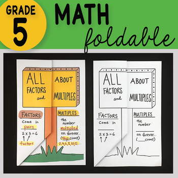 Preview of Math Doodle -All About Factors and Multiples ~ Foldable Notes ~