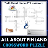 All About Finland - Crossword Puzzle Activity Worksheet