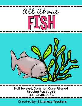 Preview of All About Fish: CCSS Aligned Leveled Reading Passages and Activities
