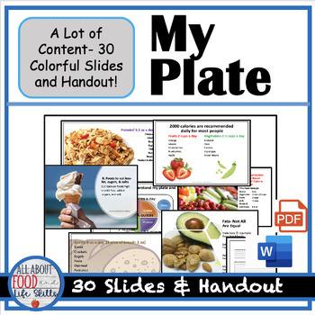 Preview of Middle School Guide to Food Groups, MyPlate Essentials, and Nutritional Tips FCS