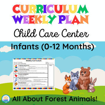 Preview of All About Forest Animals!- Infant Lesson Plan Printable- Week #9
