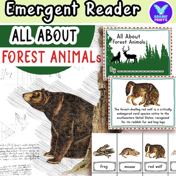 Preview of All About Forest Animals Reader Kindergarten, First, Second & Third Grade Book