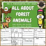 All About Forest Animals Writing Bundle Forest Animal PreK