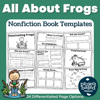 Preview of All About Frogs Nonfiction Book Templates