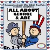 All About George Washington & Abe Lincoln Comprehension Pack