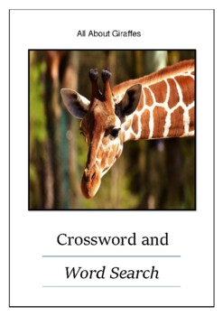 All About Giraffes Crossword Puzzle and Word Search Bell Ringer