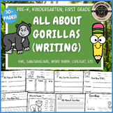 All About Gorillas Writing Nonfiction Gorilla Unit PreK Ki