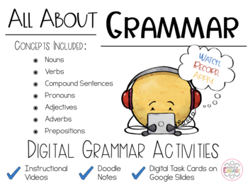 Preview of All About Grammar BUNDLE: Digital Grammar Activities