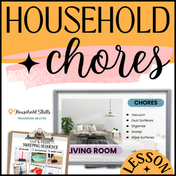 Preview of All About HOUSEHOLD CHORES | SPED Life Skills Lesson & Vocab