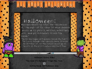 Preview of All About Halloween Activinspire Flip Chart