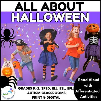 Preview of All About Halloween Read Aloud With Fun Reading, Writing and Math Activities