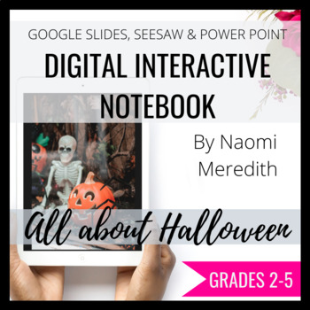Preview of All About Halloween Digital Interactive Notebook | Distance Learning