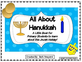 Preview of All About Hanukkah- A Primary Little Book-FREEBIE